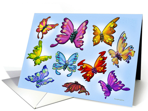 Butterflies card (895629)