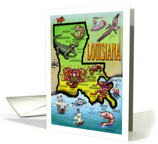 Greetings from Louisiana card (971503)