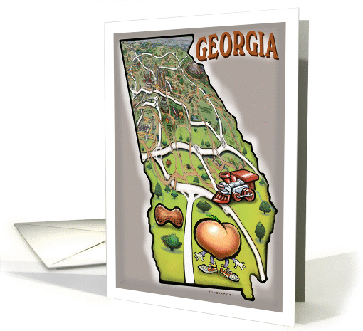 Greetings from Georgia card (971509)