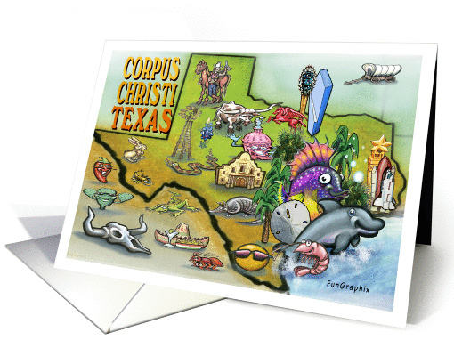 Greetings from Corpus Christi Texas card (971515)