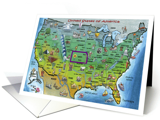 Greetings from Kansas card (971521)