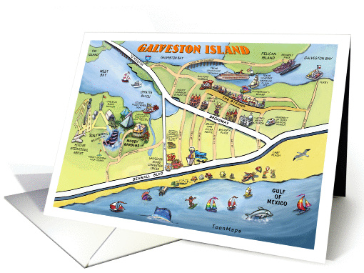 Greetings from Galveston Island Texas card (971565)