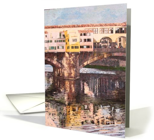 Collections, original art - Golden bridge card (243796)