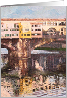 Collections, original art - Golden bridge card