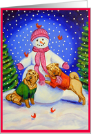Frosty’s Helpers, Shar Pei card