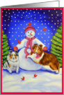 Frosty’s Helpers, Shetland Sheepdog, Sheltie card