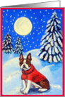 Frosty’s Helpers, Boston Terrier card