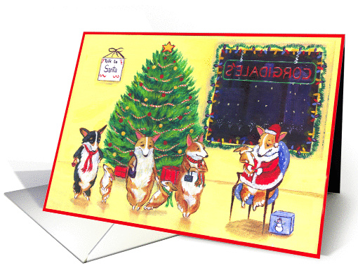 Talk to Santa at Corgi-dale's, Welsh Corgi card (309985)