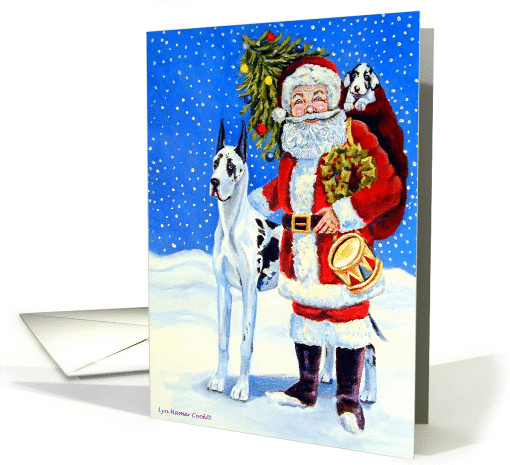 Santa's Helpers, Great Dane card (310536)