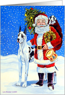 Santa’s Helpers, Great Dane card