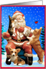 Santa’s Lap, Welsh Corgi card