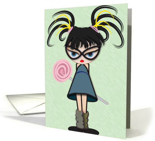 Girl with a Lollipop card (231069)