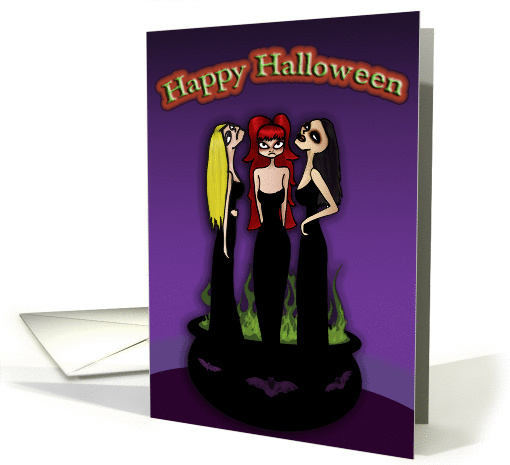 Halloween witches card (246217)