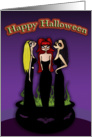 Halloween witches card