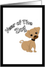 Year of the Dog Chinese zodiac card