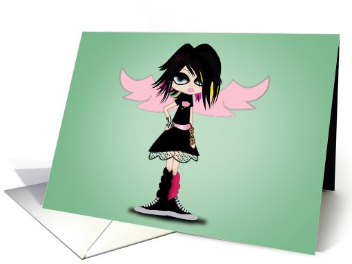 Gothic Angel in sneakers card (816134)