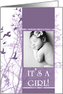 it’s a girl! : birds picture card