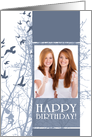 happy birthday : silhouscreen photo card