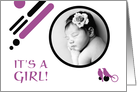 it’s a girl! : mod bird photo card