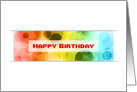 happy birthday bokeh card