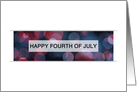 happy fourth of july bokeh (blank inside) card