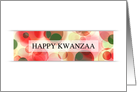 happy kwanzaa bokeh (blank inside) card