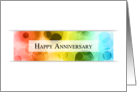 happy anniversary bokeh (blank inside) card