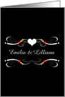 rainbow wedding invitations card