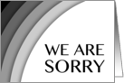 we are sorry card