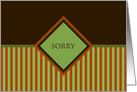 simple sorry (blank inside) card