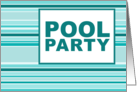 pool party invitations card