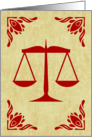 scales of justice card