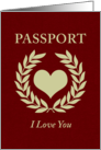 i love you passport card