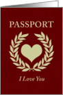 i love you valentine’s passport card