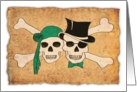 pirate anniversary invitation card