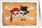 pirate wedding invitation card
