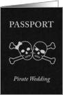 pirate wedding passport invitation card