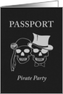 pirate party passport invitation card