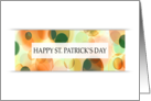 happy st. patrick’s day bokeh card