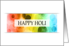 happy holi bokeh card