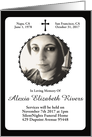 elegant cross memorial invitations card