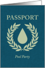 Pool Party Passport Invitation card