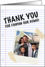 Thank You For Finding Our Home, Custom Photo card