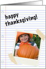 HAPPY THANKSGIVING! photo card invitations card