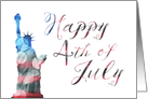 Happy 4th of July (bokeh statue of liberty) card