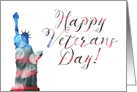 Happy Veterans Day (bokeh statue of liberty) card