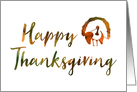 Happy Thanksgiving (bokeh turkey lights) card