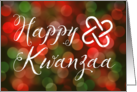 Happy Kwanzaa Bokeh Lights card