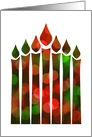 Kwanzaa Blessings Bokeh Kinara card