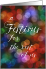 a Festivus for the rest of us, Bokeh Lights card